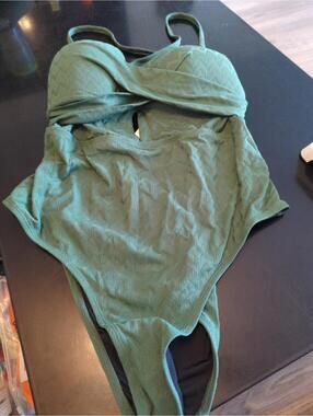 Live Life On The Beach Green One-Piece Swimsuit XL 701